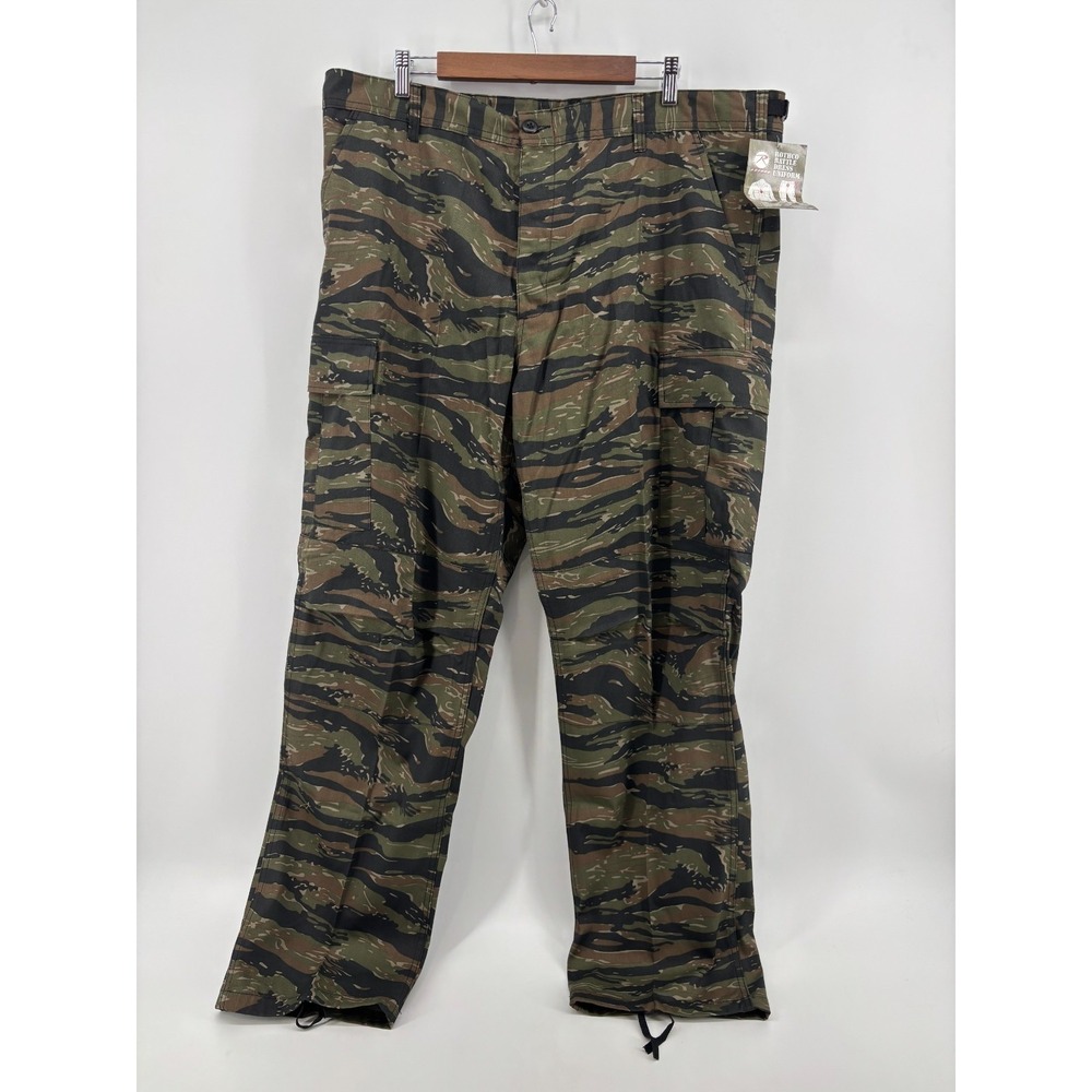 Rothco Tactical Battle Dress Uniform BDU Pants Mens Green Tiger Stripe Camo XL